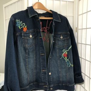 Embroidered Harley Davidson denim jacket